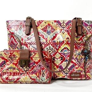 Sweet Red/Brave Beauty Sakroots Tote/Wallet Set